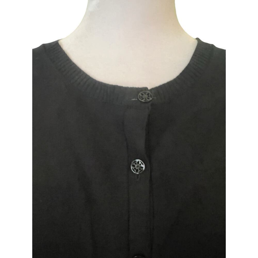 Vintage W&B Black Button Down Silk Blend Sweater Fitted   M​ - Picture 6 of 9